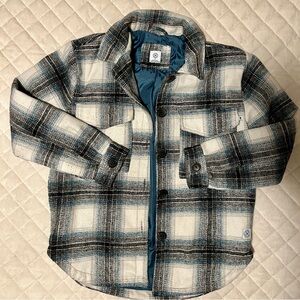 Hurley Plaid Flannel Button-Up Shirt Jacket Shacket